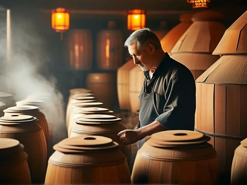 王启欢酿酒作坊传统酿造工艺实拍