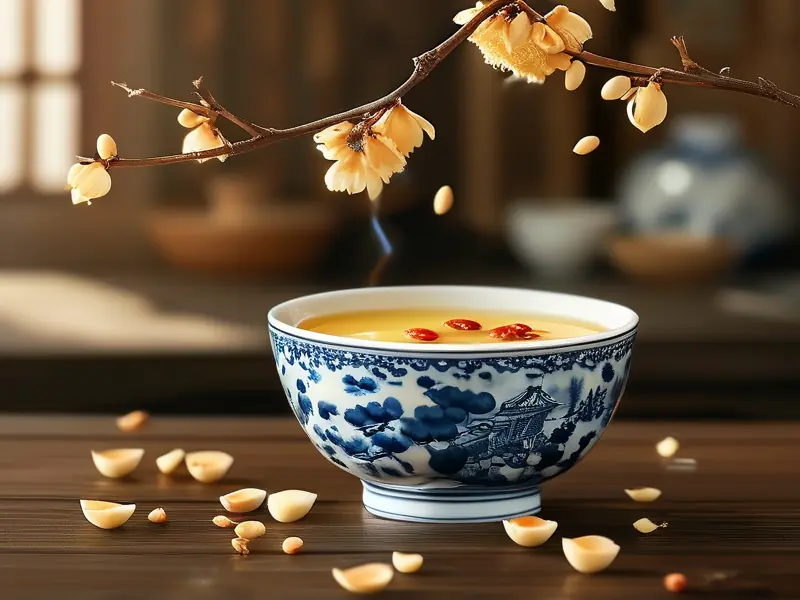 传统温州蛋酒成品特写