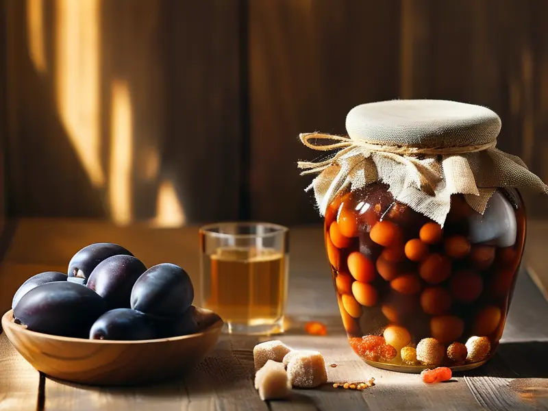 传统乌梅酒发酵过程实拍图