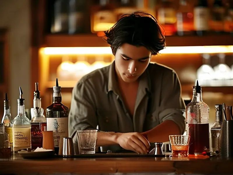 初学者在家中学习调酒