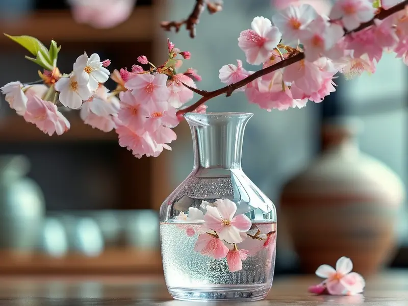 樱花酿酒原料与成品展示图