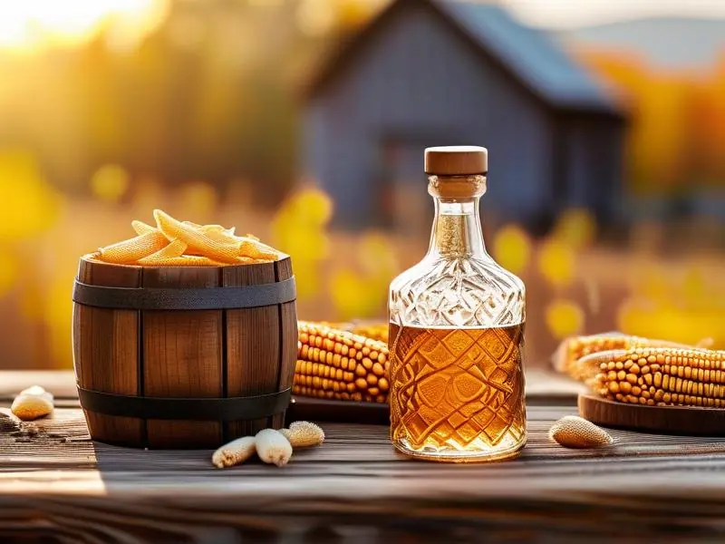 玉米酿酒原料与成品展示