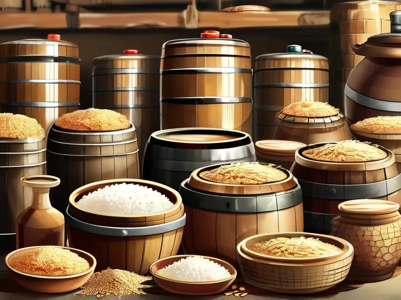 中国传统白酒酿造原料与设备展示