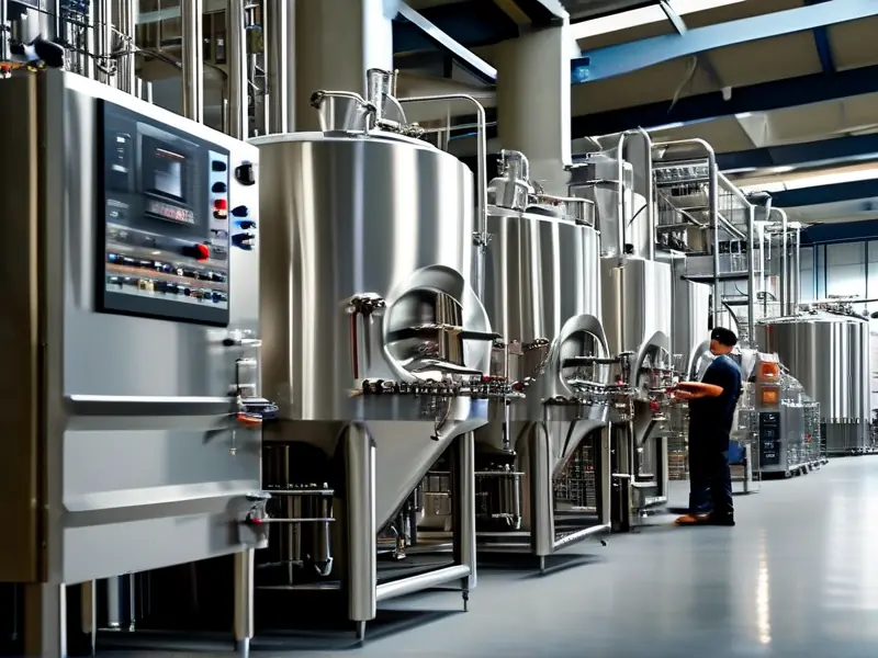 自动酿酒机械设备工作场景实拍图