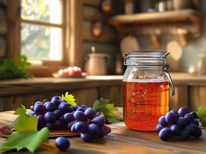 自制葡萄酒发酵过程