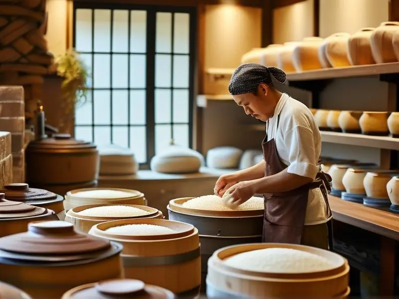 传统米酒制作过程演示