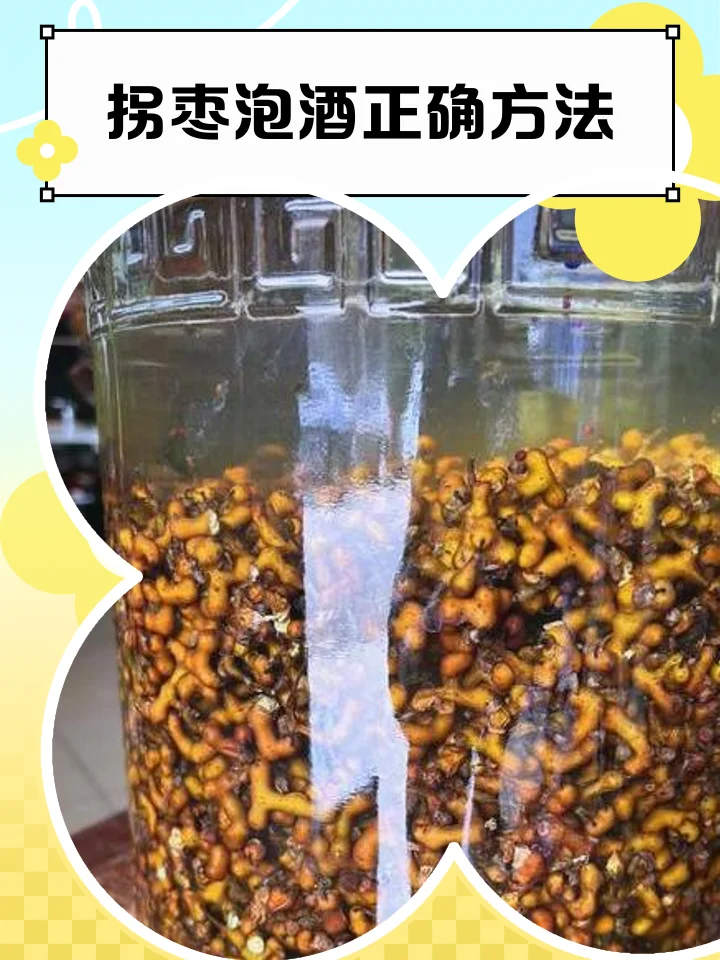 家庭自制拐枣泡酒过程展示：透明玻璃罐中的拐枣酒液，旁边有新鲜拐枣和冰糖_1