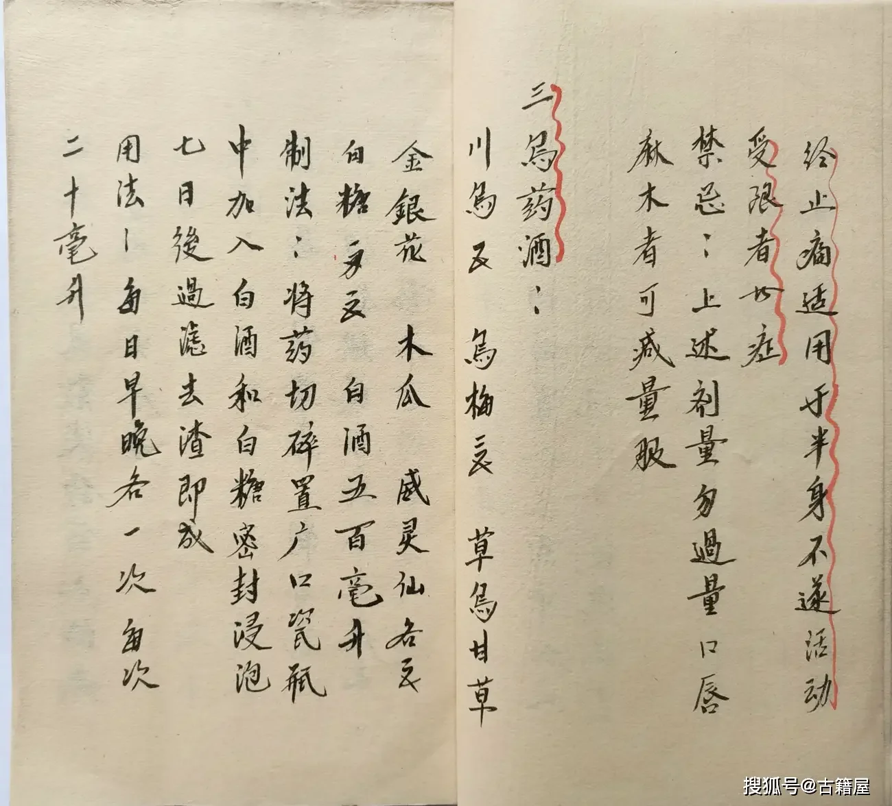 传统风湿外用药酒浸泡过程展示：玻璃酒坛中清晰可见当归、红花等中药材，旁边摆放着药材与工具。_1