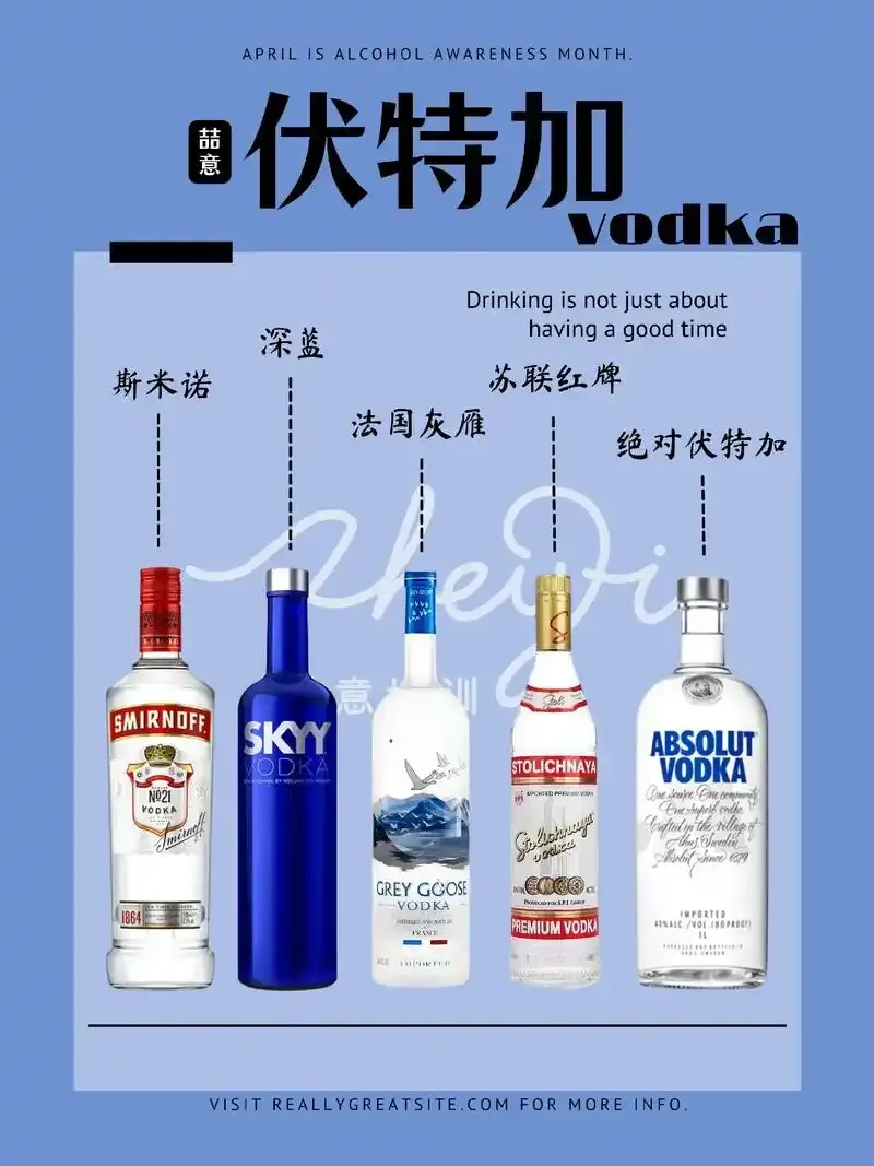 一瓶复古苏联风格伏特加与量酒器在木质桌面上_1