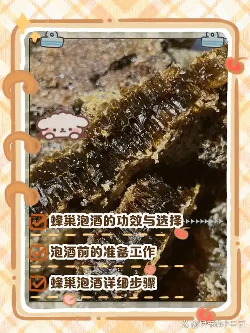 南楼山酿酒师展示的马蜂巢泡酒过程：玻璃酒坛中浸泡着金黄蜂巢的纯粮白酒_1