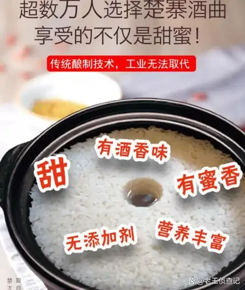 一碗新鲜湿润的糯米酒糟，旁边配有蔬菜和谷物，展示了酒糟在家庭中的多种用途。_1