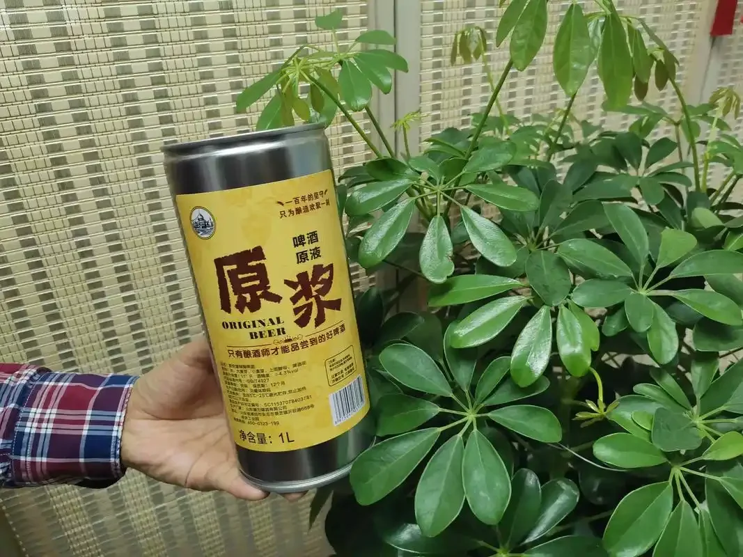 家庭自酿啤酒场景：酿酒师正在仔细称量并处理麦芽，背景可见酿造设备和发酵桶。_1