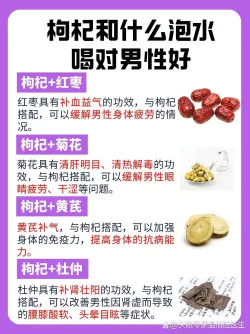 家庭自制的红花枸杞泡酒实物展示，琥珀色酒液中清晰可见红色枸杞和藏红花，旁边散落着原料和酒杯。_1