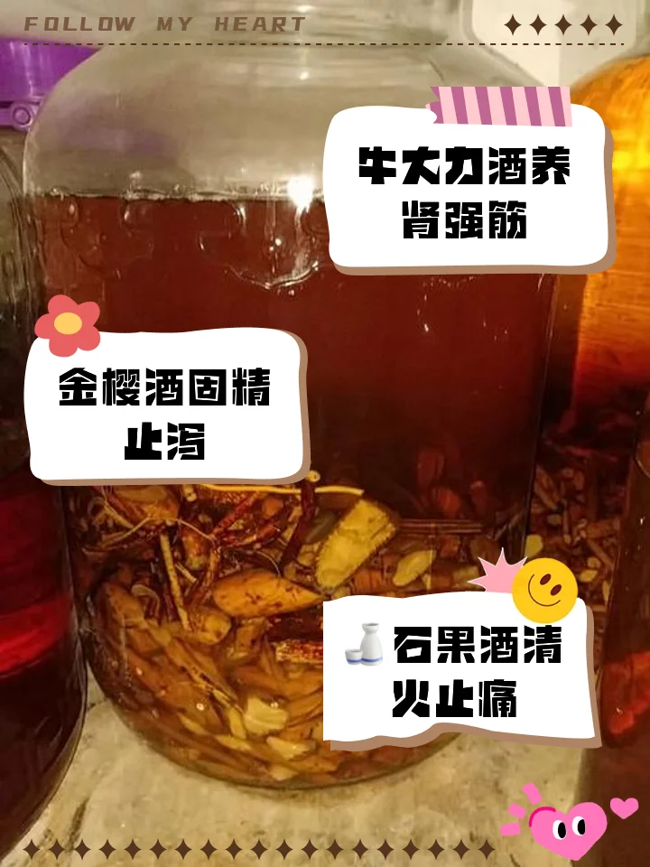 牛大力杜仲泡酒现场展示：玻璃罐中浸泡的药材与旁边备用的原材料_1
