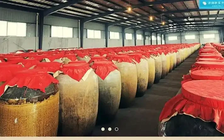 酿酒师双手将陶制酒坛埋入土中进行窖藏的特写，展示传统种酒工艺的核心场景。_1
