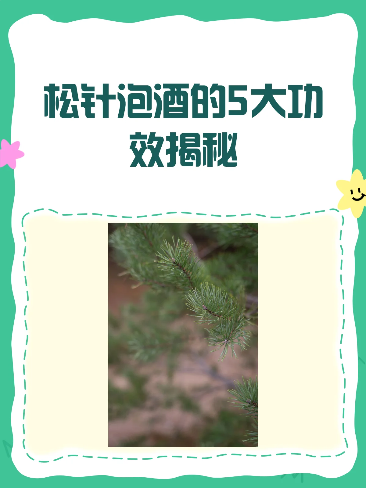 正在浸泡中的松针人参养生酒特写，玻璃酒坛内松针翠绿，人参形态清晰，酒液呈现诱人的琥珀色。_1