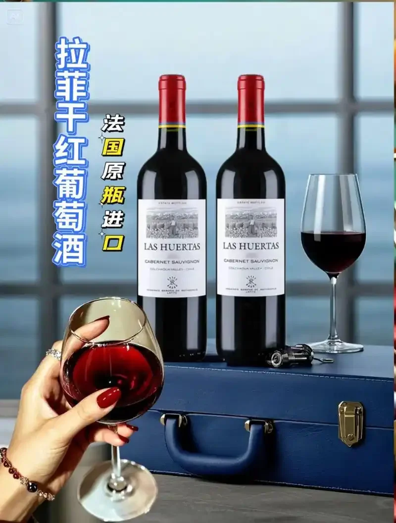 一瓶拉菲红酒平躺在恒温酒柜中的专业保存状态示意图_1