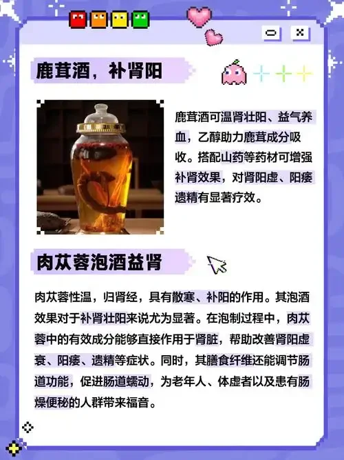 包含枸杞、肉苁蓉、人参等药材的琥珀色药酒特写，展示传统泡酒的用料与色泽_1