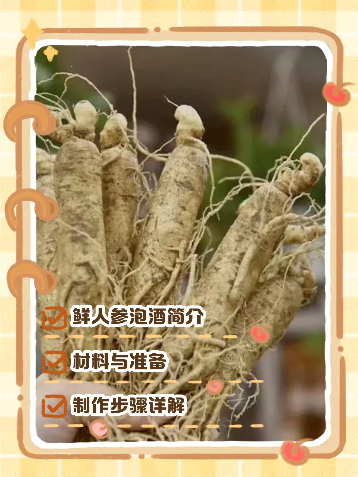 一个密封良好的传统陶瓷酒坛，用于长期存放新鲜人参泡酒，背景是储酒架，前景有人参和枸杞。_1