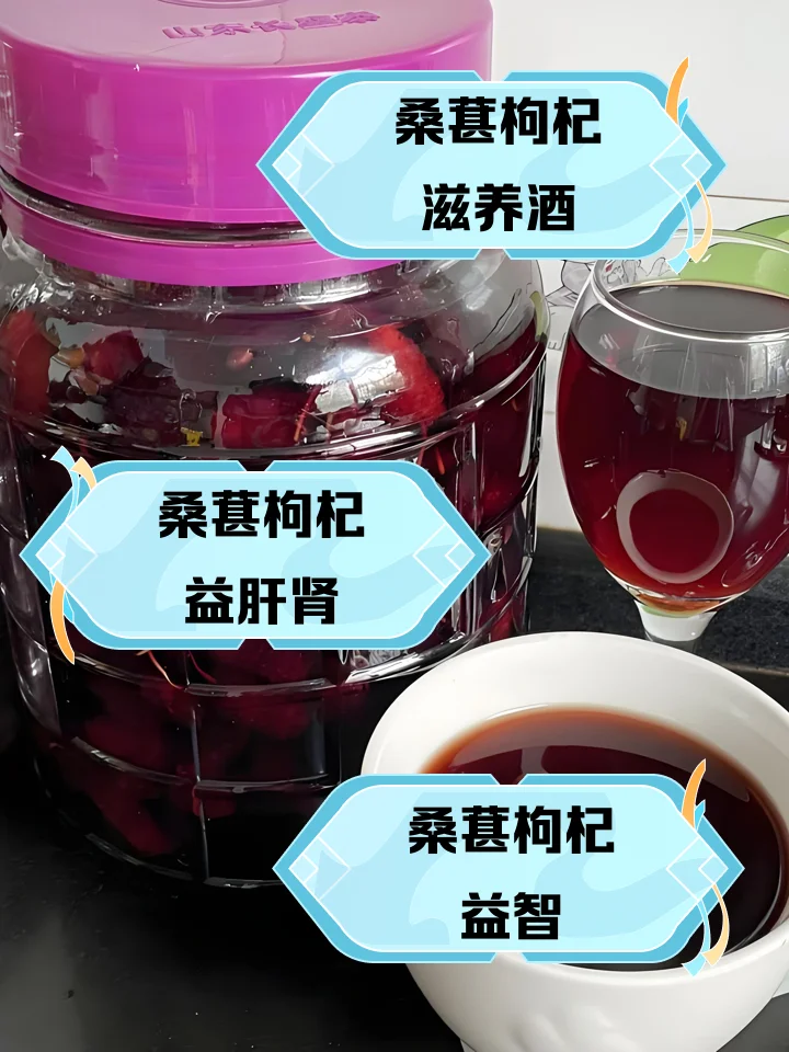 家庭自制桑葚泡酒食材准备：新鲜桑葚、冰糖和透明泡酒罐_1