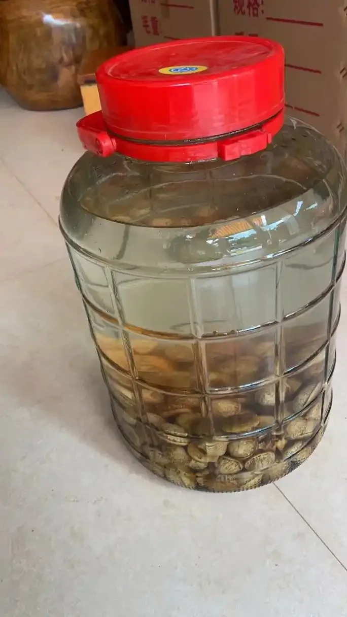 正在浸泡的风流果酒特写，展示瓶中果实与酒液的黄金比例_1