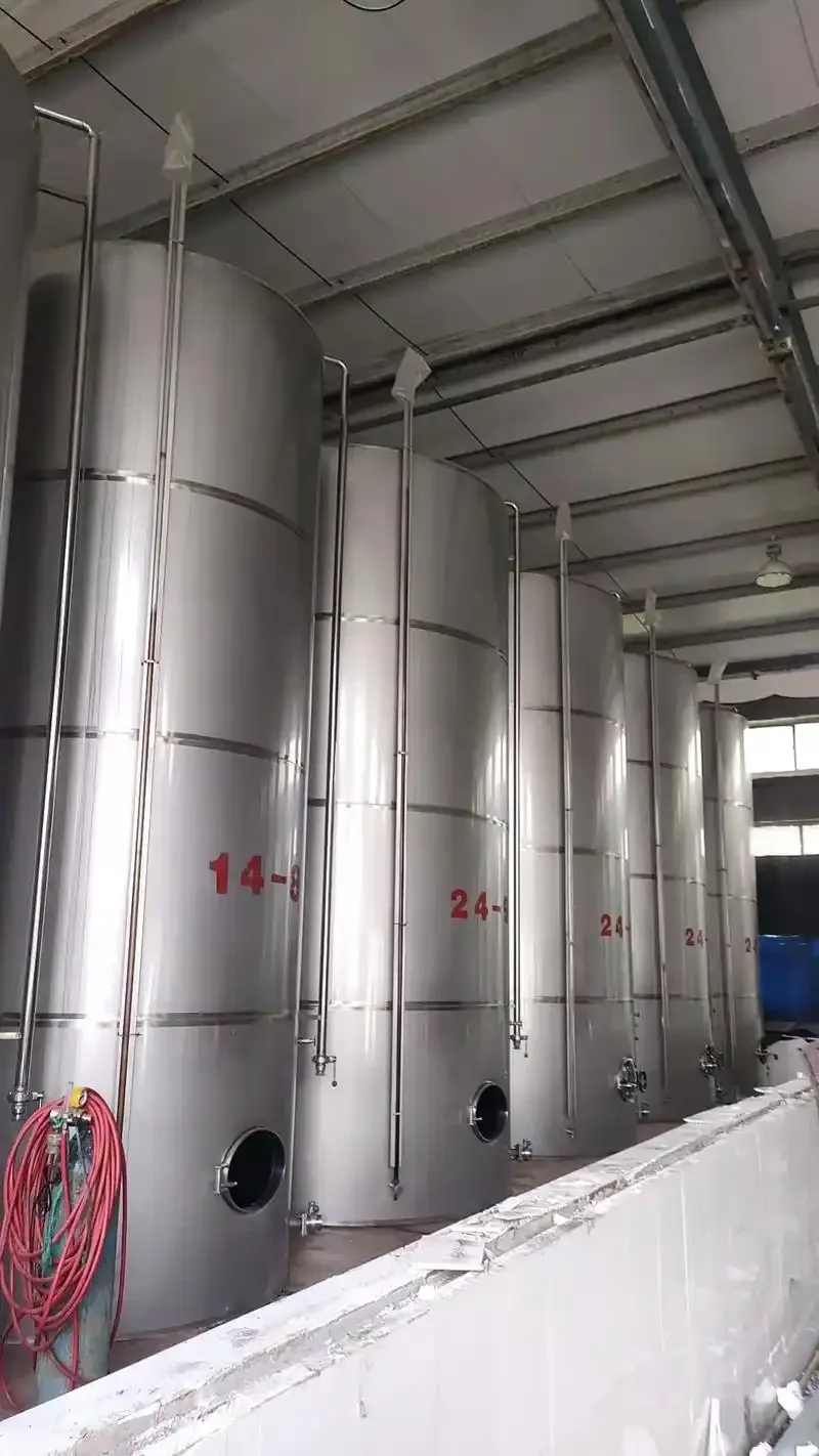 酿酒师在酒窖中检查不锈钢储酒罐的密封性和状态_1