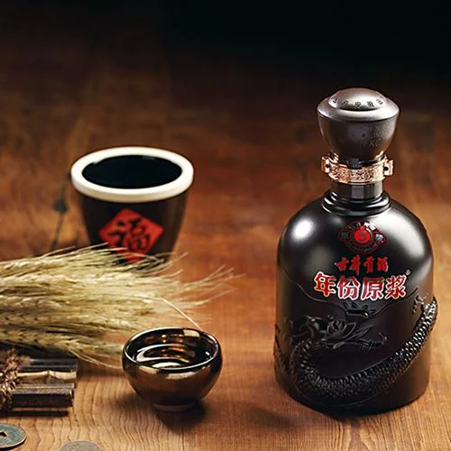 古5酒与粮食原料对比图，用于解析其是否为纯粮酒_1