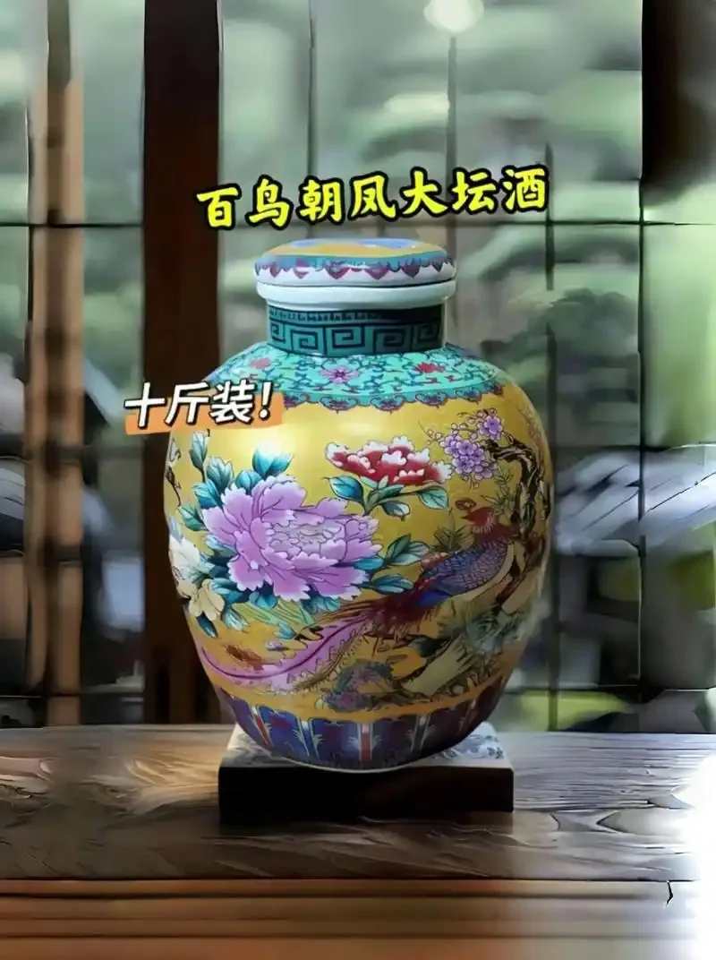 酿酒师工作台上摆放着不同尺寸的陶瓷酒坛，展示封坛过程，体现传统酿酒的专业与匠心。_1