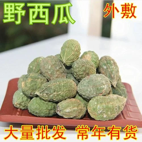 老鼠瓜泡酒实物图：玻璃瓶中淡金色酒液浸泡着老鼠瓜果实和枸杞_1