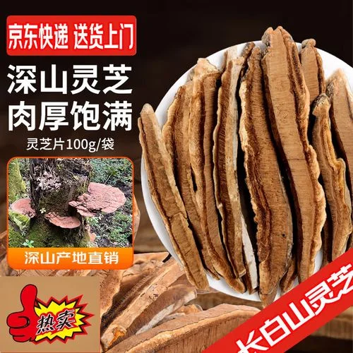 家庭自制灵芝孢子粉酒所需材料展示，包括透明泡酒瓶、灵芝孢子粉、称量工具及灵芝切片。_1