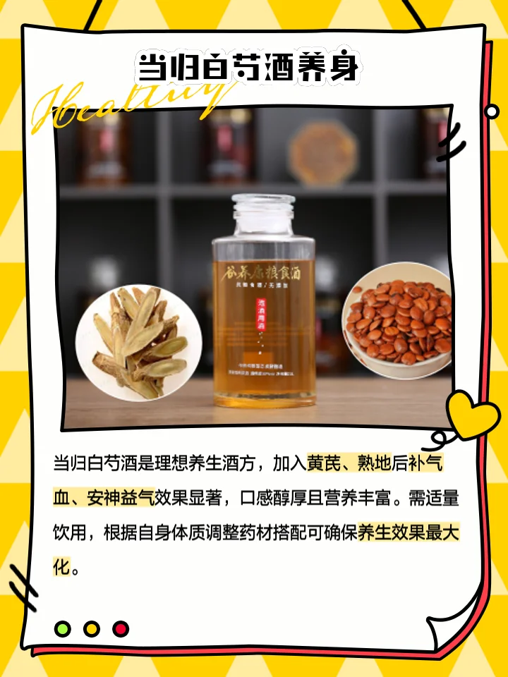 治疗腰腿痛的中药泡酒方所需材料与成品展示，包括玻璃罐、杜仲、牛膝等中药材和米酒。_1