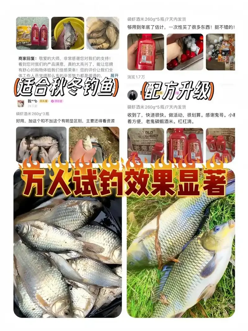 冬季自制酒米窝料特写：金黄酒米与琥珀色中药酒，背景为冬日垂钓场景_1