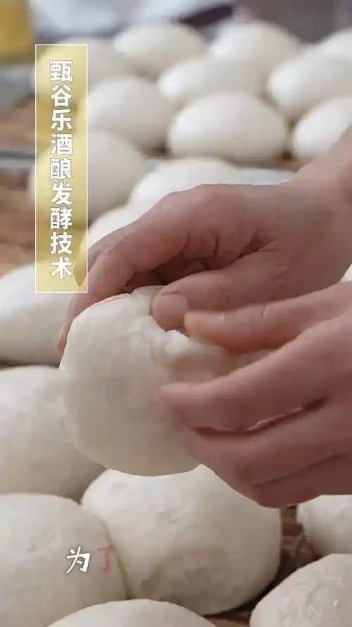 米酒发面过程展示：发酵好的面团与一碗家酿米酒_1