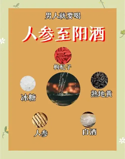 灵芝、人参、锁阳、枸杞在透明玻璃罐中浸泡于白酒里的特写照片，展示家庭养生药酒的泡制状态。_1