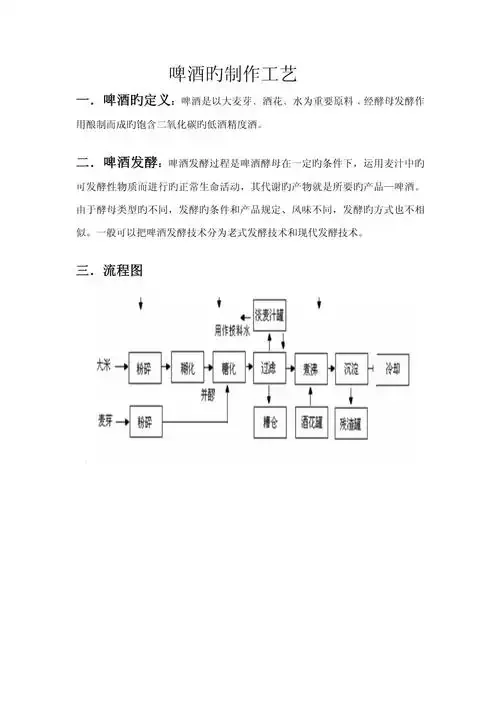 家庭自酿啤酒工艺流程示意图,展示酿造者操作糖化桶,周围摆放着麦芽、啤酒花和酵母等原材料。_1