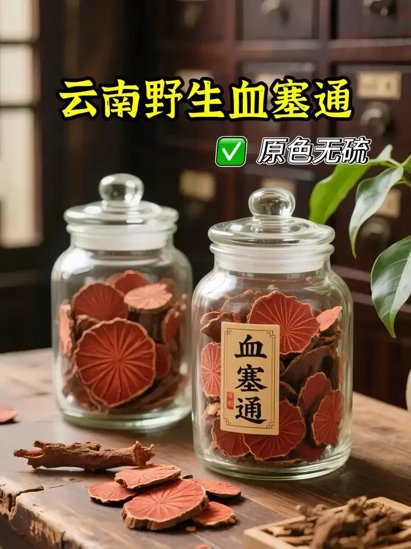 大血藤人参泡酒与单独大血藤泡酒的对比实物展示图，清晰展示药材状态与酒液色泽_1