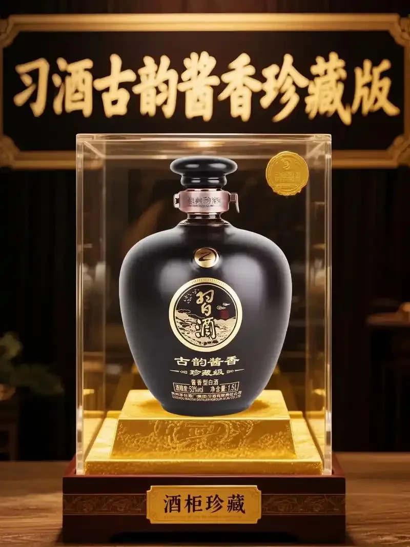 资深酿酒师推荐的具有收藏潜力的酱香酒，陈列于老酒库中，展示其陈化与珍藏价值。_1