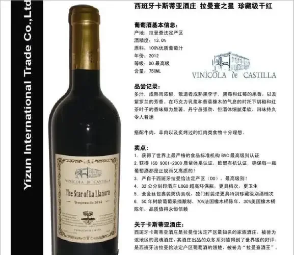 西班牙拉曼恰产区不同价位红酒对比图：从左至右展示平价餐酒、中端陈酿和高端精品酒，背景为葡萄园风光。_1
