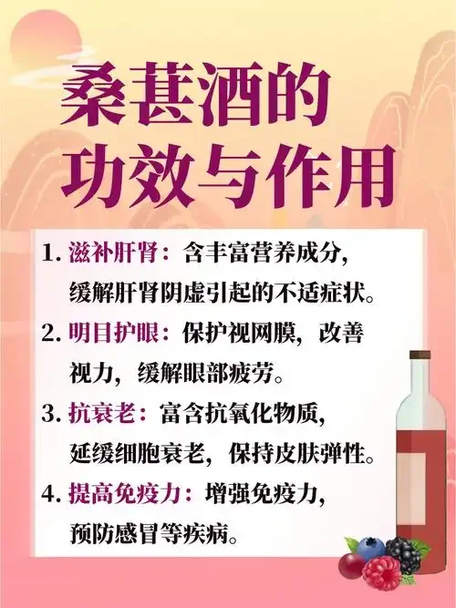 盛在透明玻璃器皿中的深红色桑葚酒，旁边有新鲜桑葚果，展示其天然色泽_1