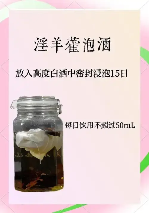 家庭自酿补肾固精药酒材料与成品展示，玻璃罐中浸泡着枸杞、人参等中药材_1