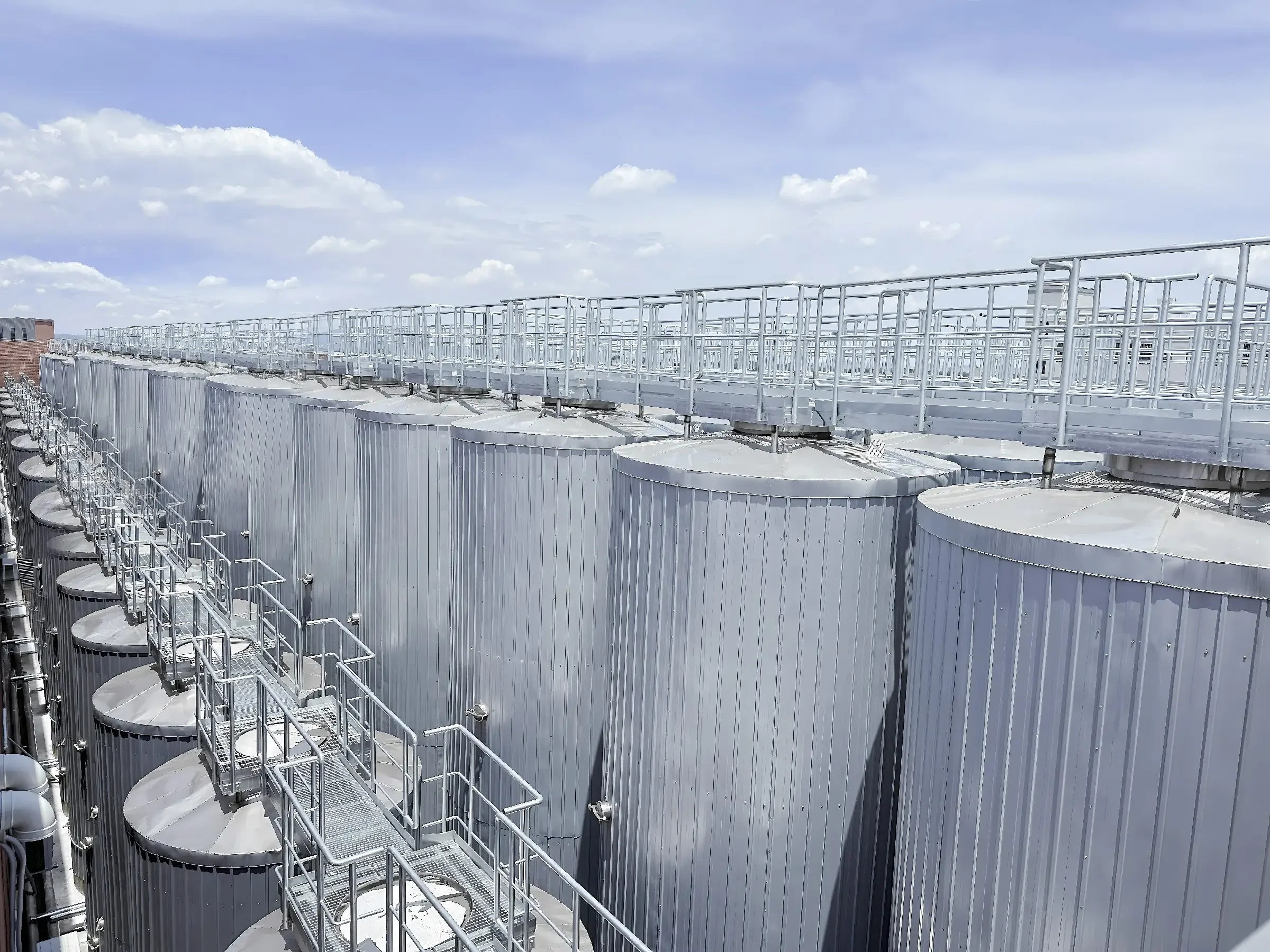 家庭自酿啤酒爱好者正在操作专业设备，包括煮沸锅和发酵桶，准备酿造自己的啤酒。_1