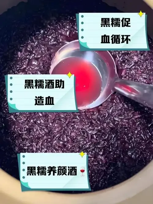 正在发酵的糯米酒醅特写，旁边放着酿酒工具_1