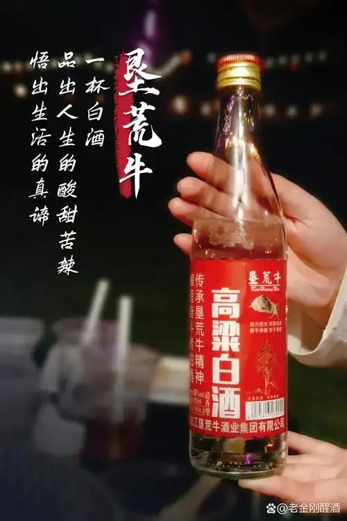 并排对比的大麦酒与高粱酒，展示两者不同的酒体色泽，背景搭配原粮，突出口感主题。_1