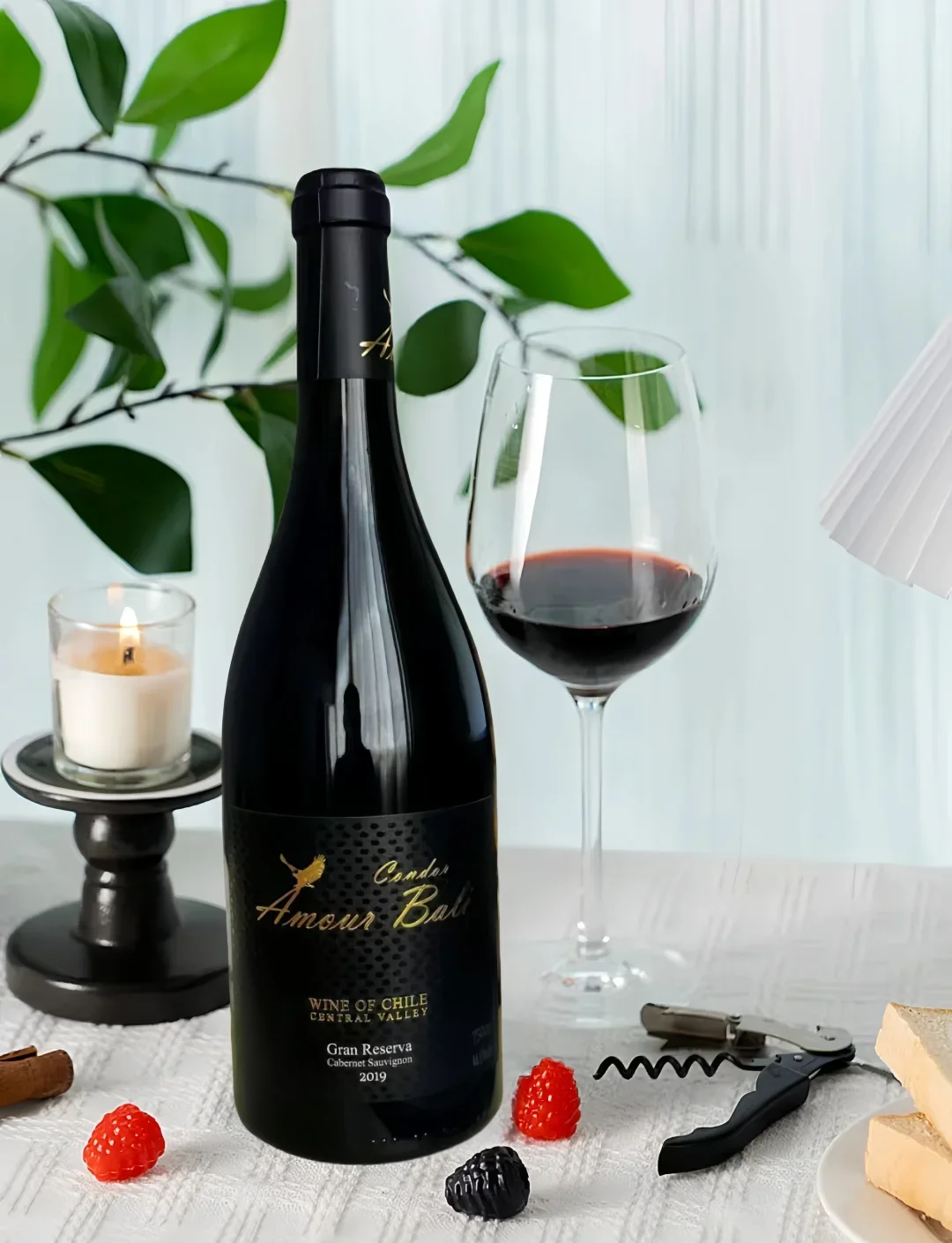 家庭酿造赤霞珠红葡萄酒现场：新鲜的赤霞珠葡萄与正在发酵的玻璃罐_1