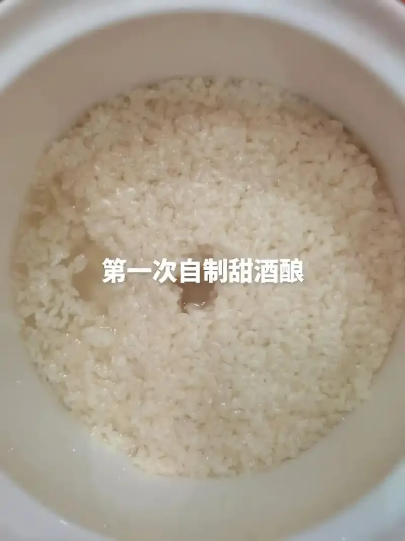 蒸熟后颗粒分明、晶莹油亮的优质糯米，用于制作米酒的关键原料。_1