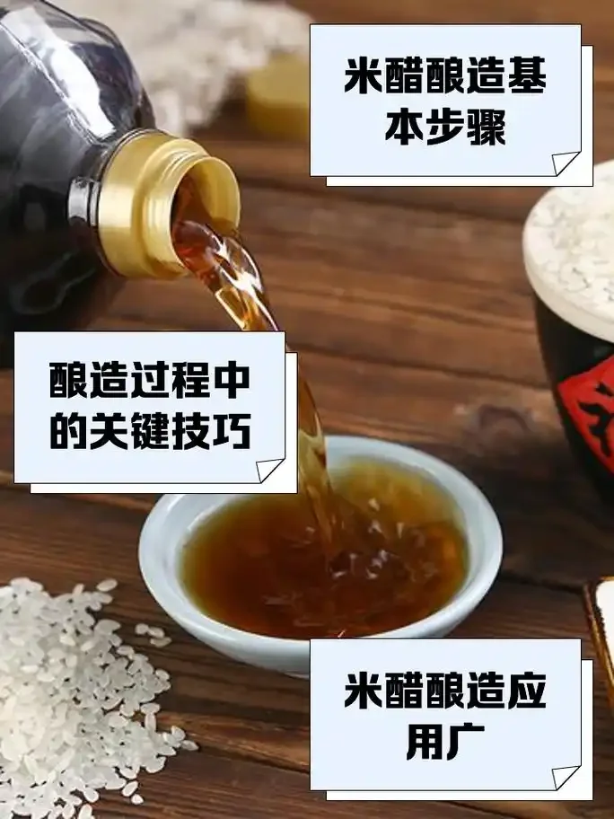 家庭自制酒醋发酵过程实拍图，透明玻璃瓶中可见醋酸菌膜形成_1