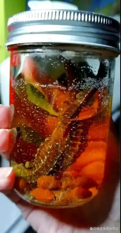 一个密封的深棕色陶瓷酒坛静静放置在储藏室角落，坛身落有薄灰，象征着已被珍藏多年，引发关于其内部药酒状态的思考。_1