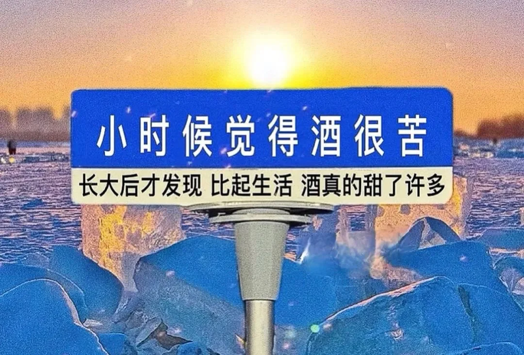 南楼山酿酒师在酒窖中，手持一瓶保存良好的陈年白酒与一瓶因保存不当而损坏的白酒进行对比讲解。_1