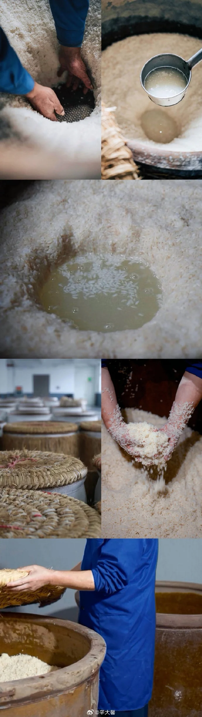 一碗蒸好的雪白糯米和一小包安琪酵母粉，准备用于制作米酒_1