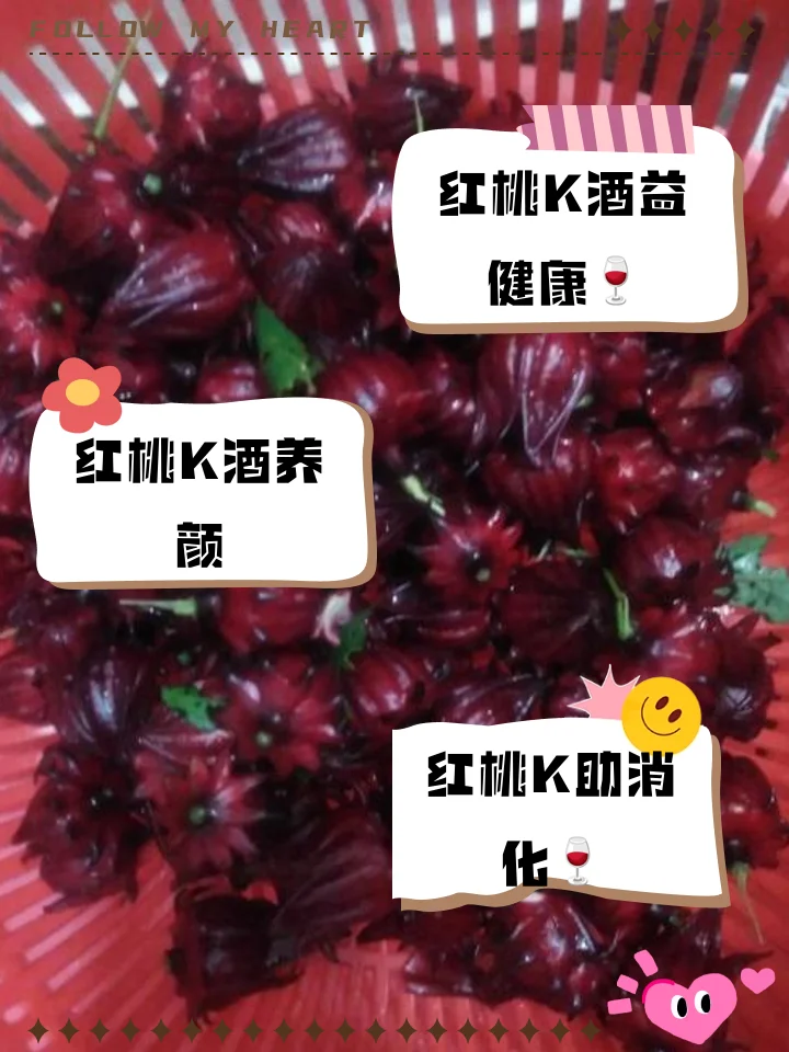 家庭自制石榴红桃K泡酒：玻璃罐中红色石榴籽与深紫红色洛神花在酒液中分层浸泡的美丽画面_1